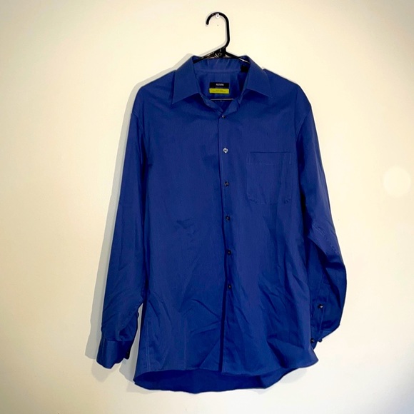 Alfani Other - Alfani Iron-Free Coolest Comfort 34-35 Collared Pinstripe Dress Shirt
